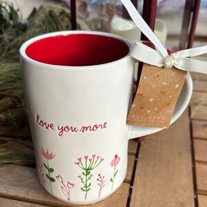 Rae Dunn valentine’s “love you more” floral mug